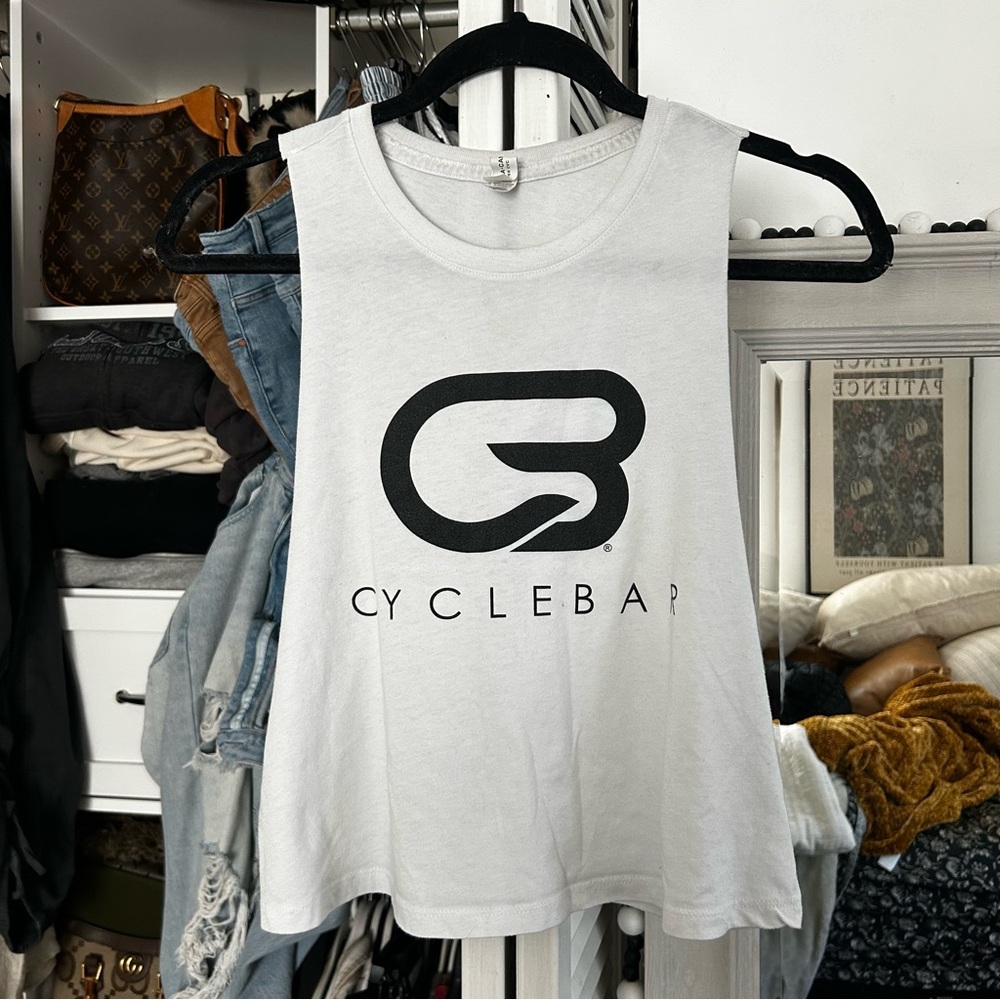 Cyclebar White Tank Top